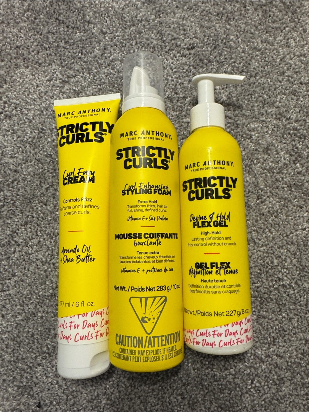 Marc Anthony Strictly Curls Bright Yellow Curl Care Trio